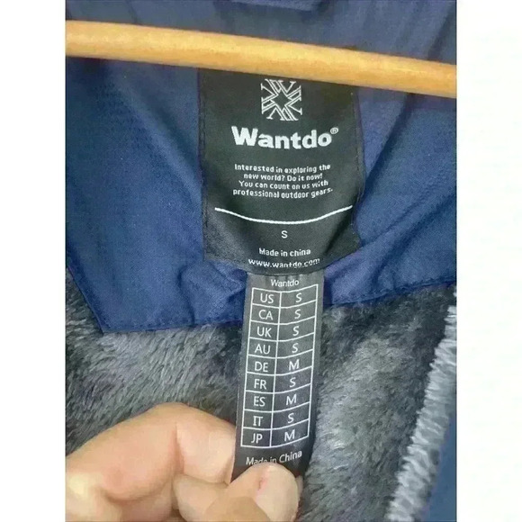 Wantdo Women's Waterproof Ski Jacket Hooded Snow Coat Size Small Navy - Picture 7 of 13